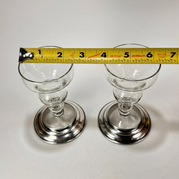 Vtg B I Candle Stick Holder Sterling Silver Base Cut Glass Lot of 2 - Picture 16 of 16